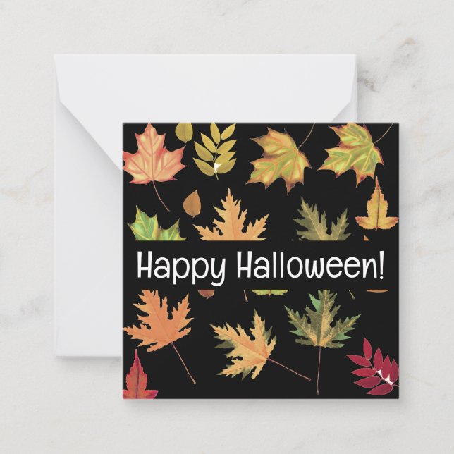 ¡Felices tarjetas de halloween, lindas, inventadas (Anverso)