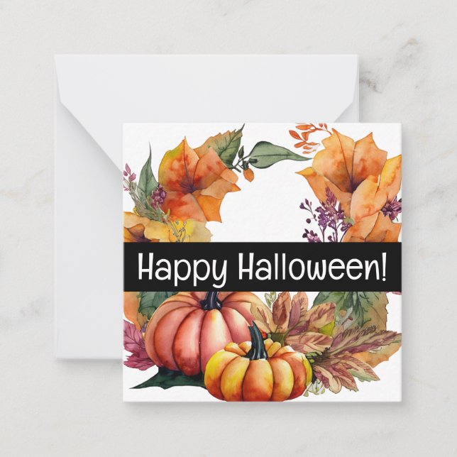 ¡Felices tarjetas de halloween, lindas, inventadas (Anverso)