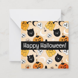 ¡Felices tarjetas de halloween, lindas, inventadas