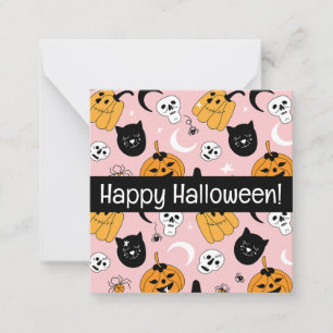 ¡Felices tarjetas de halloween, lindas, inventadas