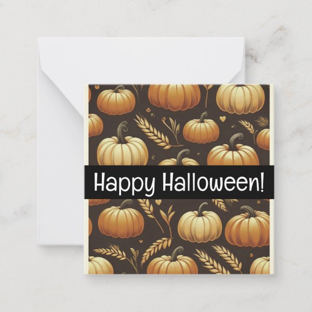 ¡Felices tarjetas de halloween, lindas, inventadas (Anverso)