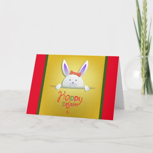 Felices tarjetas de vacaciones florales para conej (Anverso)