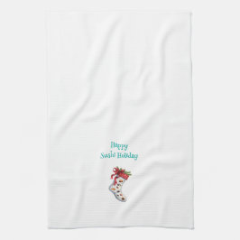 Felices toallas de cocina de vacaciones de sushi