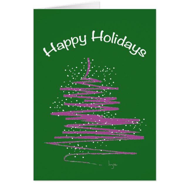 Felices vacaciones con Personalizado de árbol (Frente)