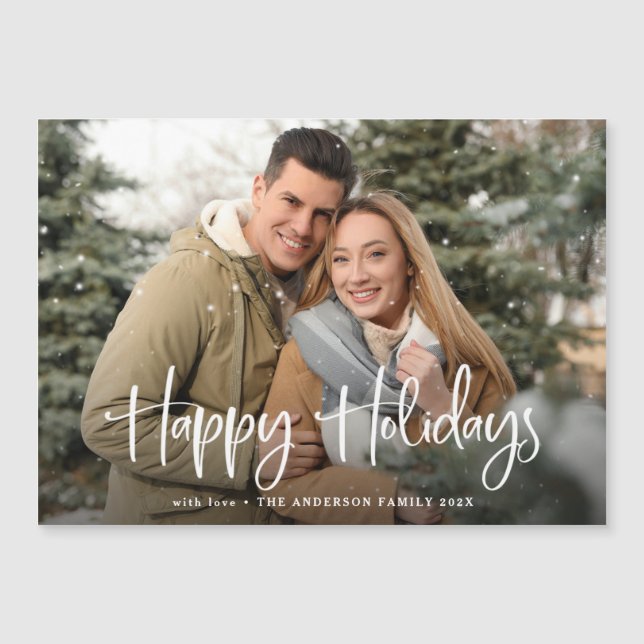 Felices vacaciones con tu familia foto-saludo (Anverso)