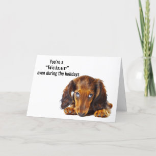 Felices vacaciones Dachshund Dog Tarjeta de vacaci