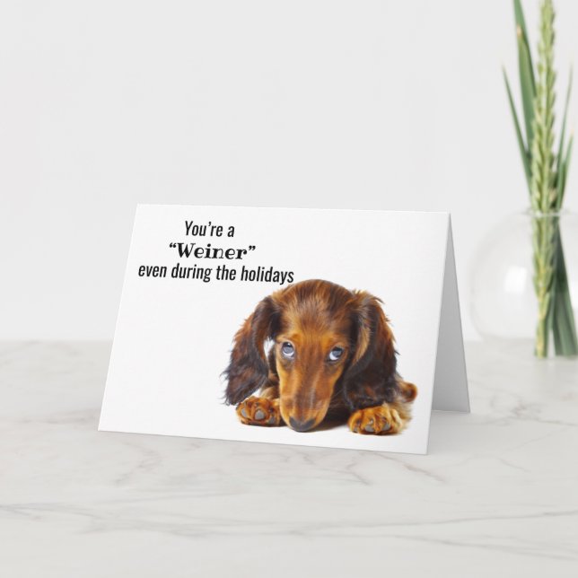 Felices vacaciones Dachshund Dog Tarjeta de vacaci (Anverso)