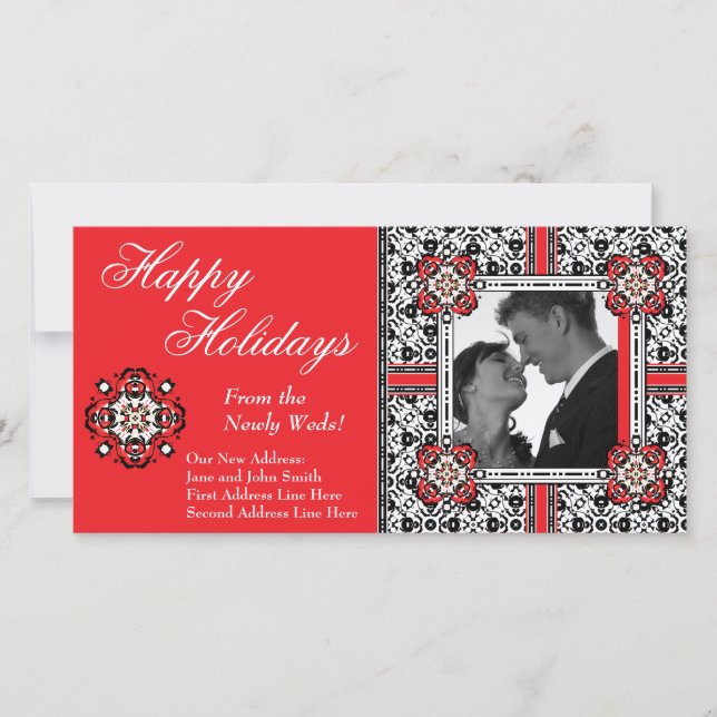 Felices vacaciones de la tarjeta de Navidades de r (Anverso)