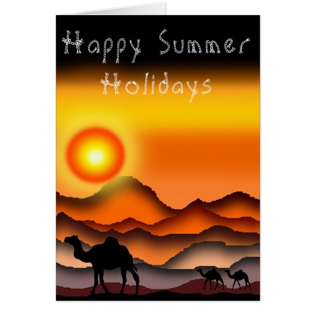 Felices Vacaciones De Verano Camellos De Tarjetas  (Frente)