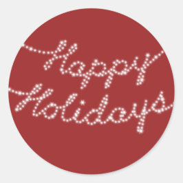 Felices vacaciones en el Pegatina de las luces de 