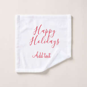Felices vacaciones Navidades caligrafía roja simpl