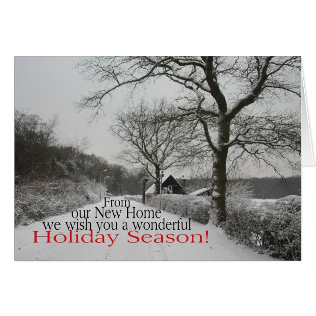 Felices vacaciones - Nueva tarjeta de Navidades de (Anverso (Horizontal))