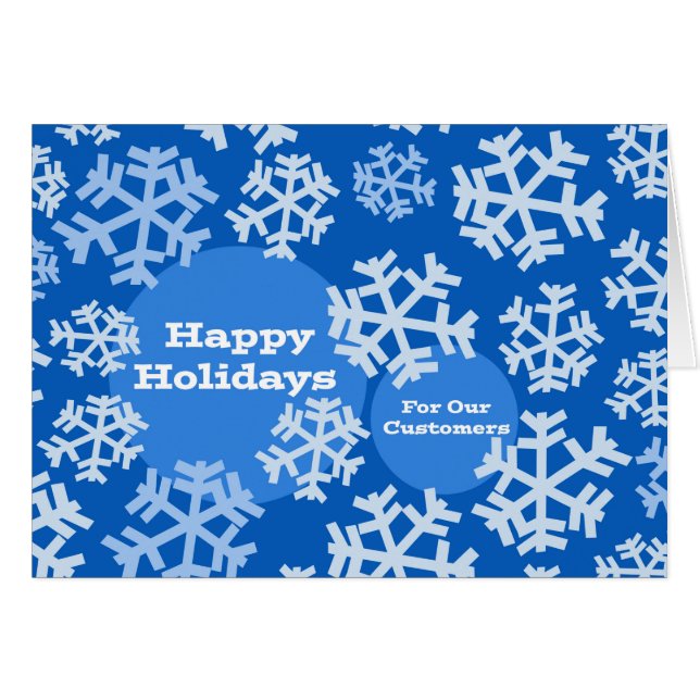 Felices vacaciones para clientes de nieve de negoc (Anverso (Horizontal))