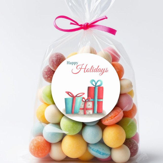 Felices vacaciones pegatinas con regalos para nego (Subido por el creador)