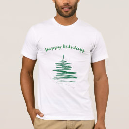 Felices vacaciones Resumen Árbol verde camiseta mo
