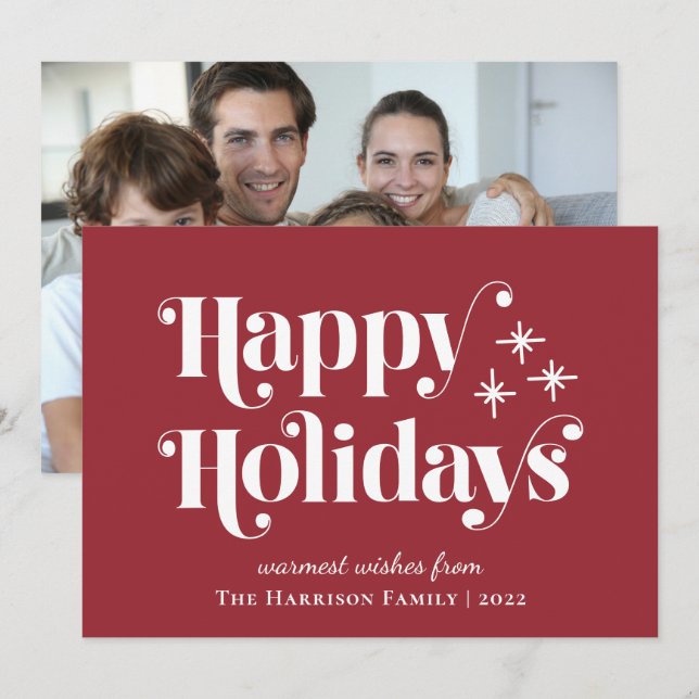 Felices vacaciones, rojo (Anverso / Reverso)