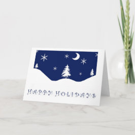 Felices vacaciones tarjeta de bienvenida Snowscape