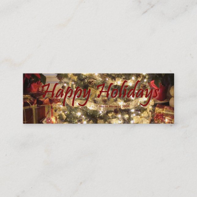 Felices vacaciones - Tarjeta de perfil (Anverso)