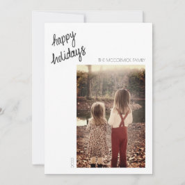 Felices vacaciones - Tarjeta manuscrita Minimalist