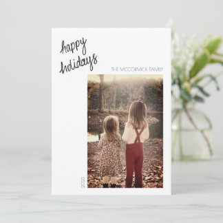 Felices vacaciones - Tarjeta manuscrita Minimalist