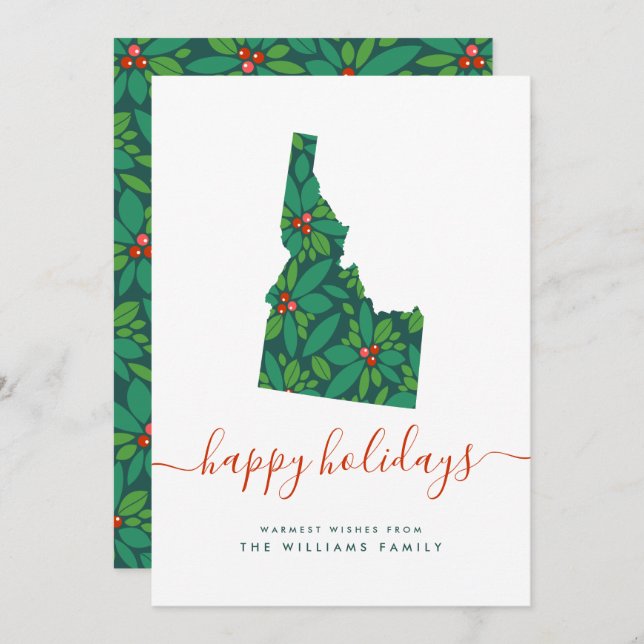 FELICES VACACIONES Y Cálidos Deseos De Idaho (Anverso / Reverso)