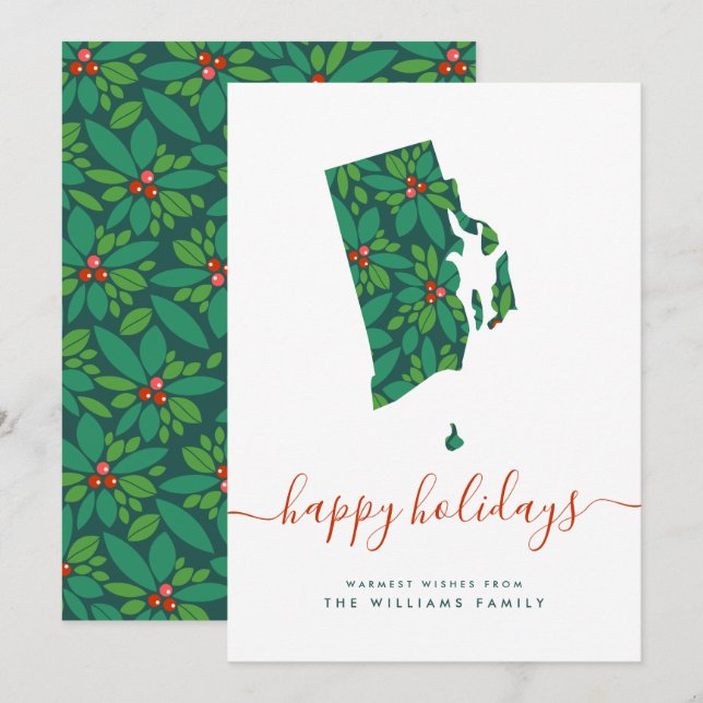 FELICES VACACIONES Y Cálidos Deseos De La Isla Rho (Anverso / Reverso)