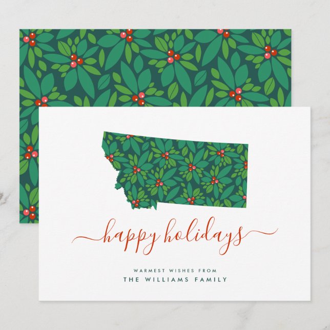 FELICES VACACIONES Y Cálidos Deseos De Montana (Anverso / Reverso)