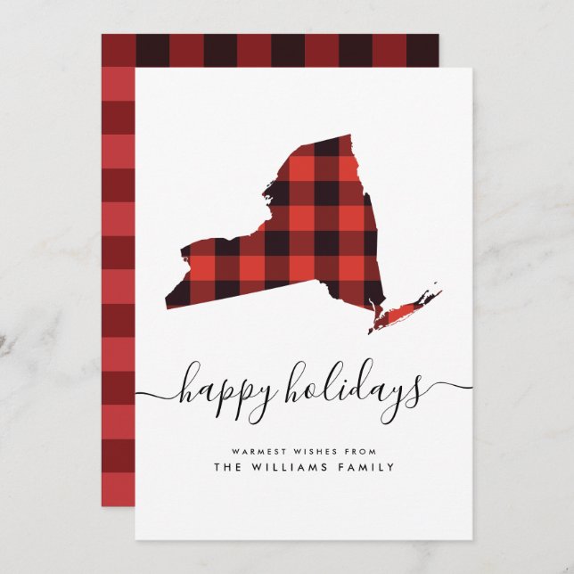 FELICES VACACIONES Y Cálidos Deseos De Nueva York (Anverso / Reverso)