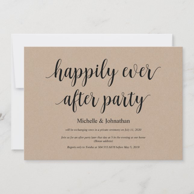 Felicices para siempre, invitaciones de boda a esc (Anverso)