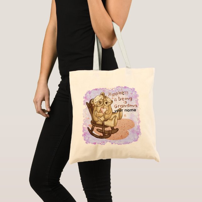 Felicidad Abuela Tote bolsa (Anverso (producto))