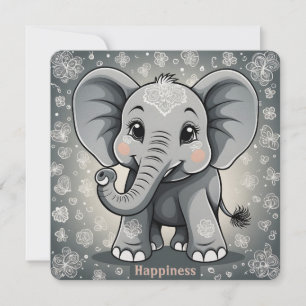 Felicidad Baby Elephant AI Fantasy Digital Art