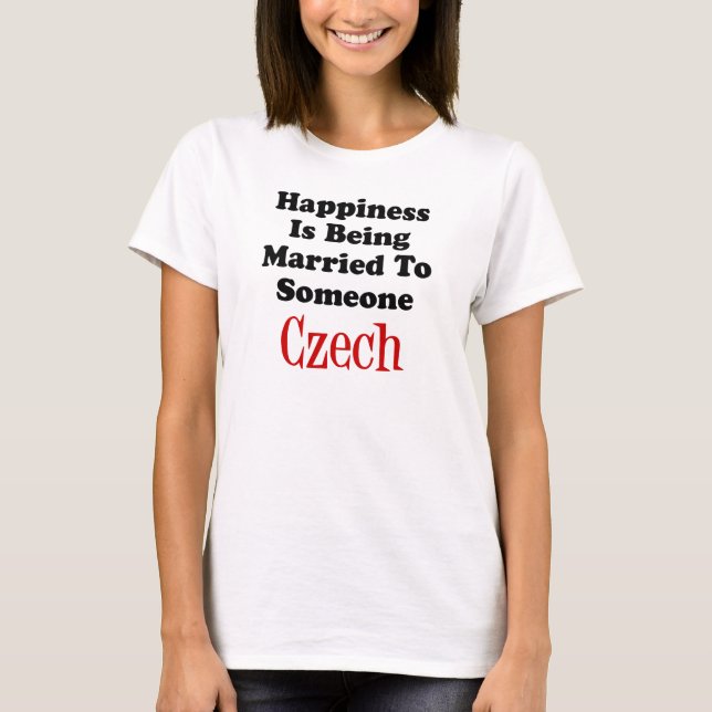 Felicidad Casada Con Una Camiseta Checa (Anverso)