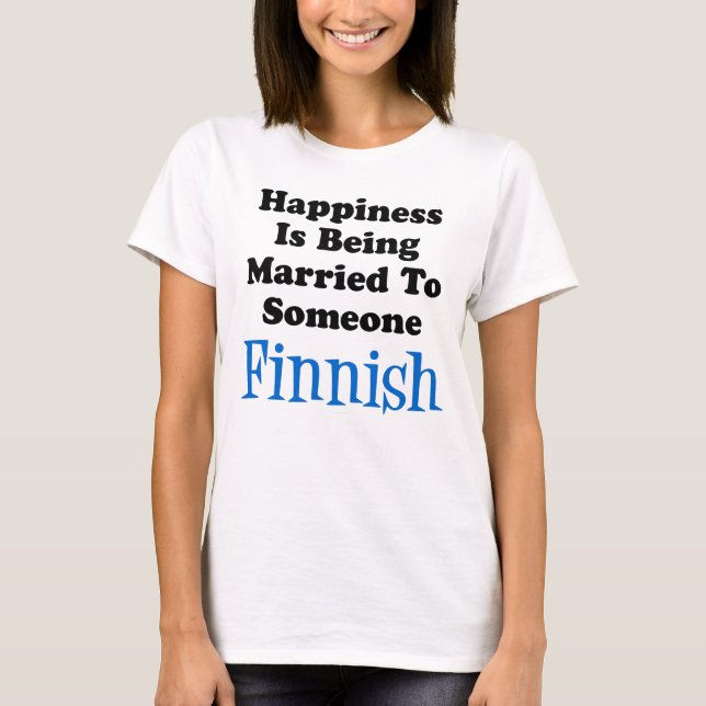 Felicidad Casada Con Una Camiseta Finlandesa (Anverso)
