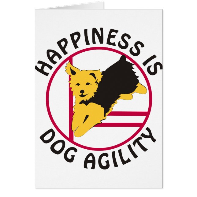 Felicidad de la agilidad de Yorkie (Frente)