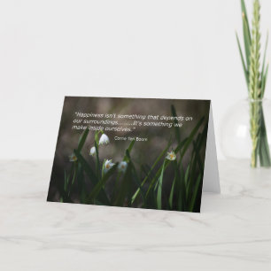 Felicidad dentro de la tarjeta de nota