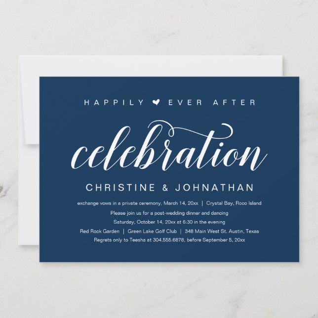 Felicidad Eterna Después, Invitación de Boda y Hui (Anverso)