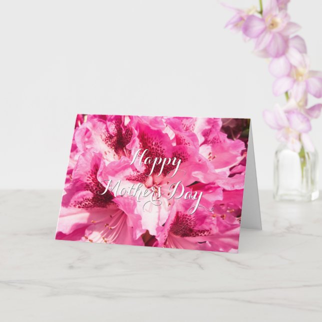 Felicidad floral rosa - Tarjeta personalizada del  (Orquídea)