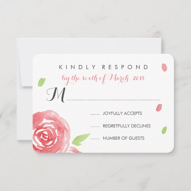 Felicidad floral RSVP (Anverso)