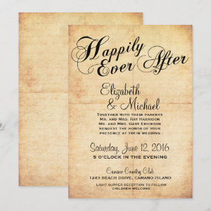 Felicidad por la invitación a la boda de cuento de