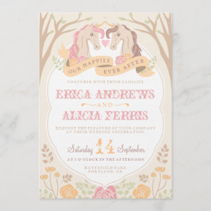 Felicidad por la invitación a la boda de Unicornio