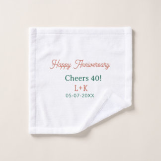 Felicidades 40 feliz aniversario naranja verde nom