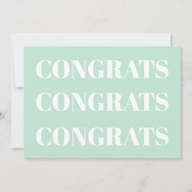 Felicidades a la menta de marisco tarjeta moderna  (Anverso)