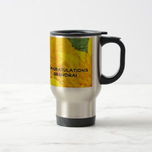 Felicidades Abuela! Taza de café de viaje Flores
