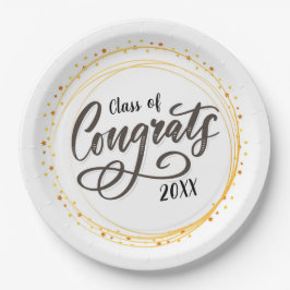 Felicidades Clase de Platos de Papel