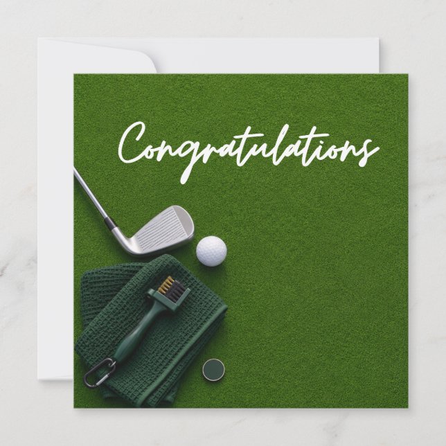Felicidades de golf para golfista  (Anverso)