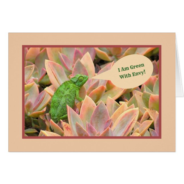 FELICIDADES/ESTOY VERDE DE ENVIDIA/LAGARTO VERDE (Anverso (Horizontal))