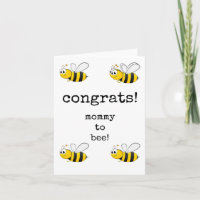 Felicidades, futura mamá abeja, tarjeta de baja po