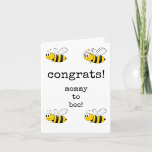 Felicidades, futura mamá abeja, tarjeta de baja po