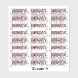 ¡Felicidades, Ganaste! - Pegatinas de acuarela