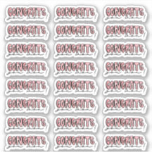 ¡Felicidades, Ganaste! - Pegatinas de acuarela